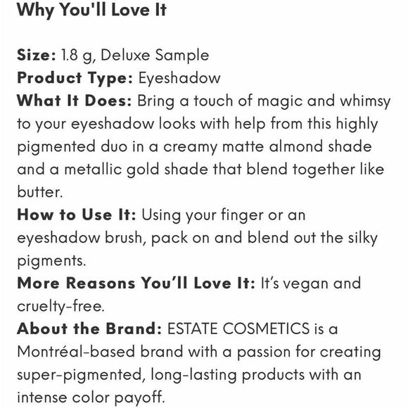 NEW … ESTATE COSMETICS Mystic Forest Eyeshadow Duo - Picture 2 of 6